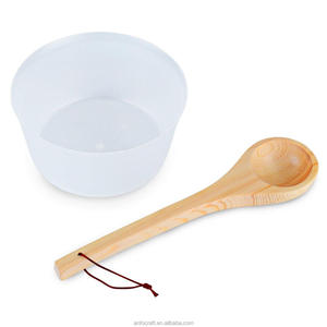 手作り5リットル (1.3ガロン) 木製サウナバケットひしゃくスパ付属品 - Product Image 5