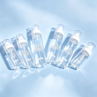 Bouteilles transparentes en PET de 60/80/100/120/130/150 ml pour brume corporelle, spray fixateur de maquillage, lotion/shampooing, avec logo personnalisé, pour soins de la peau