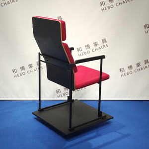 Manwa Expo Conference Chair HB368 Red And <b>Black</b> <b>Edge</b> With Armrests Stackable Meeting Room Chair - Product Image 2