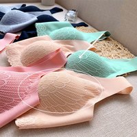 Latex 4.0 Thai rembourré tasse dames couverture complète gilet haut dentelle Air femme Bralette fil gratuit Push up sans fil sans couture soutien-gorge