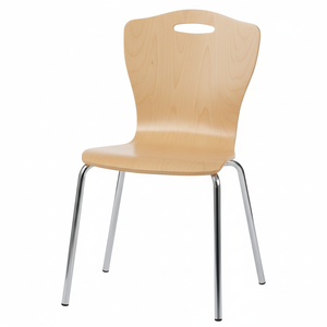 Ensemble de salle à manger moderne en bois avec chaises empilables pour la maison et la cuisine CHAO CHING AB-027 - Product Image 1