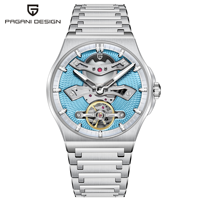 Montres mécaniques automatiques Pagani Design PD-YS028, nouvelle arrivée, tourbillon, luxe, étanches à 100 m, bracelet en acier inoxydable, montre pour homme