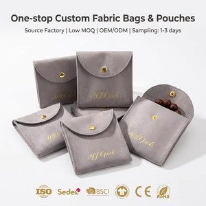 Pochette de luxe en microfibre et cuir pour cosmétiques, chiffon de nettoyage, petite pochette à bijoux, vente en gros pour YJX - Product Image 1