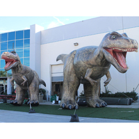 Modèle de dinosaure Tyrannosaurus gonflable géant pour défilé en plein air, mascotte animale pour exposition dans les parcs et zoos
