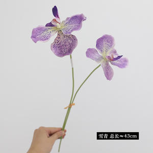 蝴蝶兰供应商丝绸假兰花家居花瓶婚礼装饰廉价人造兰花仿真钩花散装 - Product Image 3