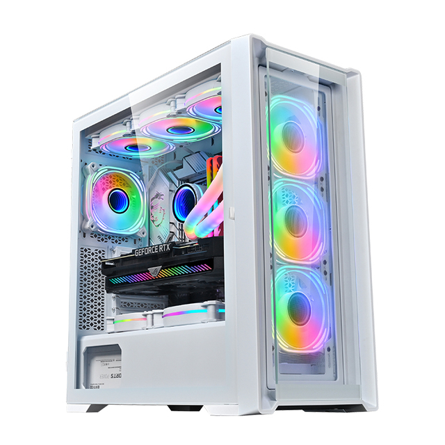 Oem Computer case Mid Tower Tempered Glass Mid Tower Atx Gaming Pc case with Fans
