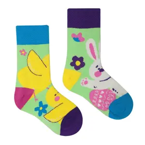Ingrosso calzini primavera autunno pasqua bambine simpatici calzini coniglio per bambini e ragazze calzini tinta unita