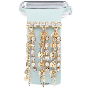 Décoration en métal pour <span class=keywords><strong>Apple</strong></span> <span class=keywords><strong>Watch</strong></span> Band Series 8 7 6 5 4 SE Accessoires Diamant Bijoux Charmes Perles Anneau Décoratif - Product Image 4