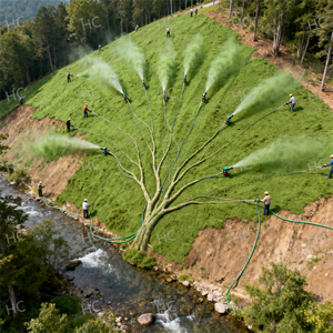 HC Mulch Fiber Tech Spray Wood Fiber Hydroseeding Eco Seed Spray Pro Fiber <strong>for</strong> Slope &amp; River Bank Soil Erosion Prevention - Product Image 3