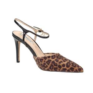 Escarpins pour femme Miabelle MB703 marron imprimé léopard à bout pointu et talon haut avec bride arrière - Product Image 6