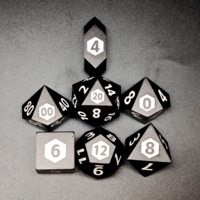 Ensemble de dés polyédriques en aluminium D&D personnalisés en usine, vente en gros, D4 D6 D8 D10 D12, et dés de jeu de rôle pour jeux de table 16mm