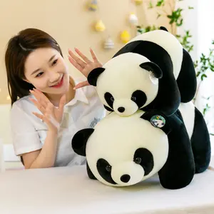 Fabricantes OEM de alta qualidade 35 cm panda de pelúcia macio urso de pelúcia animal macio boneco de pelúcia panda brinquedo para crianças