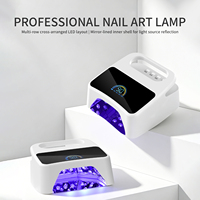 Lampu Kuku NLS40 Isi Ulang Tanpa Kabel 72w Lampu Led Profesional untuk Tangan dan Kaki Alas Dapat Dilepas Sensor Inframerah Pengering Kuku