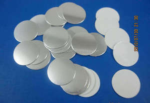 Joint d'étanchéité à Induction, 10 pièces de papier <span class=keywords><strong>aluminium</strong></span>, revêtement d'étanchéité en deux pièces avec papier kraft - Product Image 4