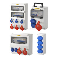 Boîte de distribution d'alimentation mobile pour usage extérieur étanche IP66, maintenance industrielle, 400V 63A 3x32A/5P 3x16A/3P RCD/MCB 6