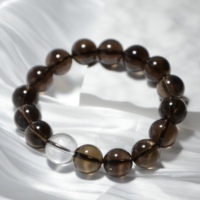 Bracelet en quartz fumé naturel fait main, en quartz clair, pour hommes et femmes, perles de cristal énergétiques de guérison, luxe, Feng Shui, DIY, vente en gros