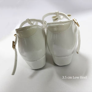 <span class=keywords><strong>Chaussures</strong></span> <span class=keywords><strong>de</strong></span> <span class=keywords><strong>Danse</strong></span> Latine Salsa en Cuir PU Blanc pour Filles et Femmes avec Talons Bas <span class=keywords><strong>de</strong></span> <span class=keywords><strong>3</strong></span>,5 <span class=keywords><strong>cm</strong></span> et Semelle en Cuir Velours - Product Image 5