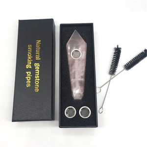 New style Natural Quartz Crystal Smoking Pipe Tobacco Pipe Gift Box
