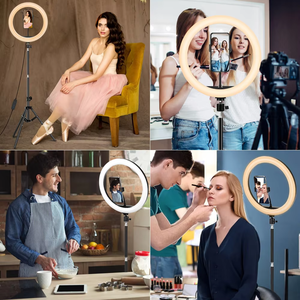 Classico 18 pollici dimmerabile LED anello di colore RGB per Smartphone YouTube per il trasporto di borsa con 200cm luce di supporto - Product Image 5