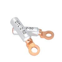 Connecteur de câble bimétallique cuivre-aluminium étamé DTL, 250V, pour câblage de distribution d'énergie