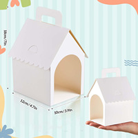YZ White Dog House Shaped Snack Geschenk box DIY Haustier und Kinder Party begünstigt Karton Verpackung Papier box für Hunde partys
