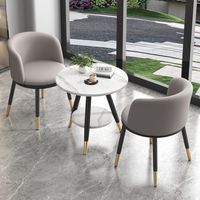 Meubles de salon d'hôtel modernes, bureau de conférence, prix de gros, petite table ronde à manger et chaises à vendre avec 2 chaises