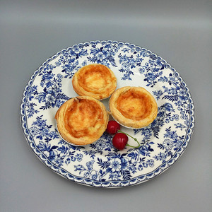 Thương mại nước ngoài ban đầu duy nhất anh jbs màu xanh và trắng Tây Bộ đồ ăn súp bát đường nồi Nồi bít tết tấm phẳng đặt Devon - Product Image 4