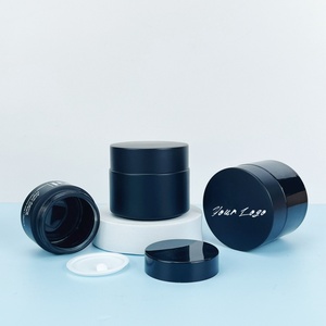 Premium 5 10 15 20 Ml 25 30 50 100 G <b>Empty</b> Matte Cosmetic Container Amber Round Frosted Matte Glass <b>Jar</b> With Lids - Product Image 1