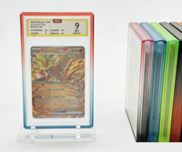 Protecteur de carte en TPU à paillettes dégradées avec panneau arrière en acrylique transparent pour slab PSA 35PT