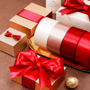 Ruộng băng satin polyester 100% chất lượng cao, khổ 4cm, một mặt, 25 thước, tùy chỉnh số lượng lớn, dùng gói quà, trang trí hoa, băng trơn - Product Image 6