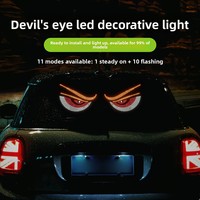 Nouvelles Décorations de Voiture Transfrontalières : Feux d'Avertissement LED USB « Demon-Eye » pour Vitres Avant et Arrière de Camions OLIVER