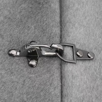 Kancing Pengait Pesawat Terbuat dari Paduan Seng Warna Perak Gunmetal Mewah, Dapat Dicuci, untuk Mantel, Jaket, Tas, Aksesoris Perlengkapan Pakaian