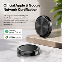 Traceur intelligent double système pour AirTag, compatible avec Localiser (Google Find My Devices), certifié MFi, anti-perte, pour tous les appareils