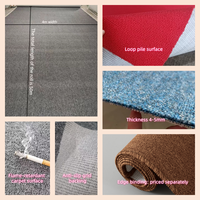 100% PP Schlingenflor Teppichboden, Verschleißfester Rutschfester Teppichbodenbelag für Büro, Hotel, Zuhause, Fitness-Studio, Gewerbeprojekte