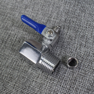 Vanne à bille à trois voies en acier inoxydable, filetage 1/2 pouce, connecteur pour purificateur d'eau, vanne d'entrée/sortie 4 points vers 2 points - Product Image 2