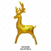 Nouveauté Ballon en feuille d'aluminium Elk Globo pour Noël, les remises de diplômes et les fêtes d'Halloween - Décoration 93x56cm