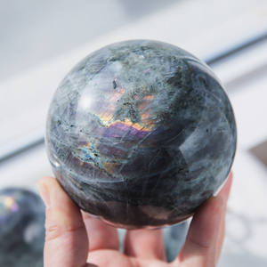 Nueva Esfera <span class=keywords><strong>de</strong></span> Labradorita Morada Pulida, Cristales Naturales, Piedras Curativas, Esfera <span class=keywords><strong>de</strong></span> Diferentes Tamaños para Colección - Product Image 4