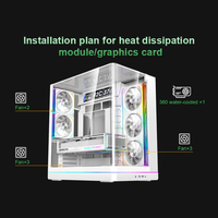 Boîtier PC Gaming Puissant MID TOWER ATX, Supporte GPU 420mm & Refroidisseur CPU 165mm, 3x360mm Radiateur, USB 3.0 Type-C Frontal, 8 Ventilateurs DE