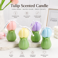 Großhandel Luxuriöse Tulpenförmige Glaskerzen Exquisite Handgefertigte Duftkerzen für Weihnachts- & Chinesische Neujahrsgeschenke Hochzeits-Souvenirs