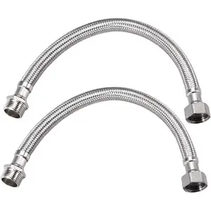 Factory Supplier Stainless Steel Bathroom Basin Water Heater Connector Flexible Braided Plumbing Hoses