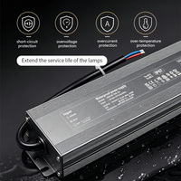 Convertidor de Corriente CA-CC con Carcasa de Aluminio Impermeable IP67, Controlador LED de 12V 24V con Salida de Voltaje Constante, Fuente de Alimentación LED, 3 Años de Garantía, Certificaciones CE, ROHS, FCC
