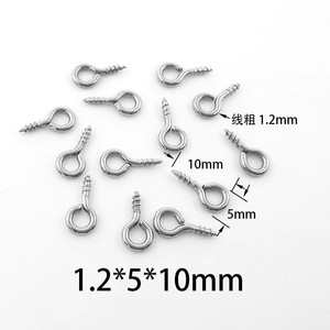 Mini alfileres pequeños de acero inoxidable, <span class=keywords><strong>ojales</strong></span>, ganchos, <span class=keywords><strong>ojales</strong></span>, tornillo, gancho roscado, hallazgos de joyería <span class=keywords><strong>para</strong></span> hacer accesorios - Product Image 3