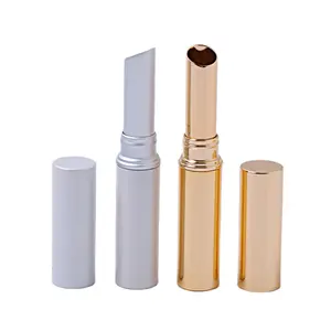 Tube de rouge à lèvres de couleur en aérosol, tube de glaçage pour les lèvres en or tube de rouge à lèvres haut de gamme 1.5g carton et logo personnalisables