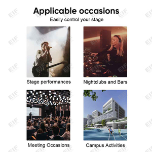 ไมโครโฟนไร้สาย 2 ช่อง AD4D ระบบ UHF640-690MHz สำหรับงานแสดงบนเวที, คาราโอเกะ, โบสถ์, การประชุม (ขายส่ง) - Product Image 6