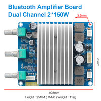 Carte d'amplification VIRE 2*150W Classe D TPA3221 pour Subwoofer, Son Home Cinéma, Audio Stéréo, Égaliseur, Amplificateur AUX