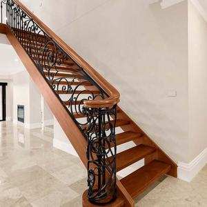 Scala Dritta Monolamellare in Ferro Battuto <span class=keywords><strong>VIKO</strong></span> con Design in Legno Massello - Product Image 6