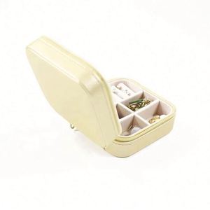 square Wholesale Girls Travel Portable Necklace Jewelry Storage <b>Box</b> Pu Leather Luxury Jewelry <b>Box</b> - Product Image 3