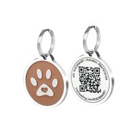 Placa de Identificación Personalizada para Perros de Aleación de Zinc con Código QR y Esmalte Suave