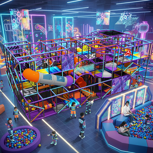 Aire de jeux intérieure à thème spatial populaire avec jeux interactifs et toboggans tours d'escalade directement du fabricant en Chine - Product Image 1