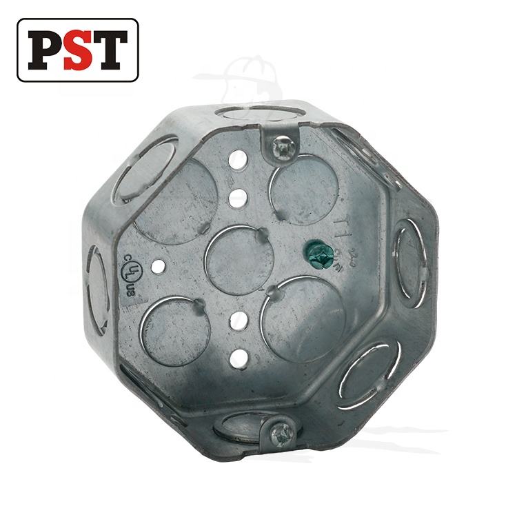 Banded Octagonal Box Electrical Galvanized Steel Octagonal Box with Grounding Bubble IP54 ...
